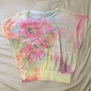 MOVING SALE- Colorful Floral Top